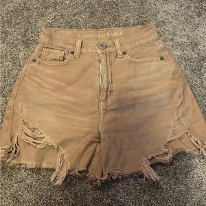 American Eagle, Size 000, Pink/Tan Jean Shorts